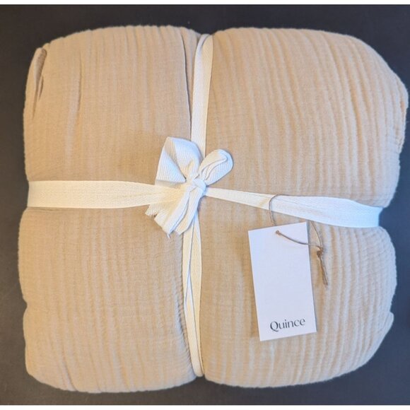 Quince Other - Quince 100% Organic Airy Cotton Gauze Duvet Cover Set 3PC Dune Size King -NEW-
